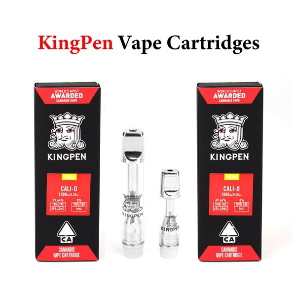 

King Vape Vape Cartridge Упаковка 0.5 мл 1 мл Керамическая катушка Пустые картриджи Vape Pen Dab Pen Wax E Сигарета 510 Толстый масляный испаритель