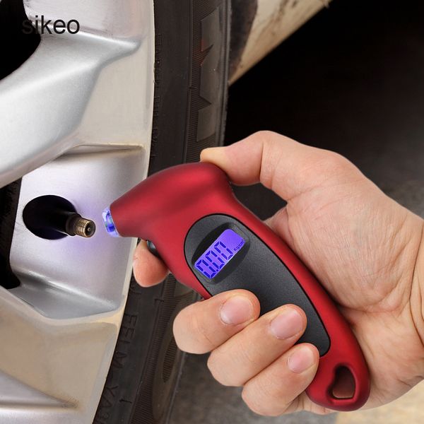 

sikeo digital tire pressure gauge meter bicycle bike car tire diagnostic tool 0-150 psi backlight lcd air pressure gauge tester