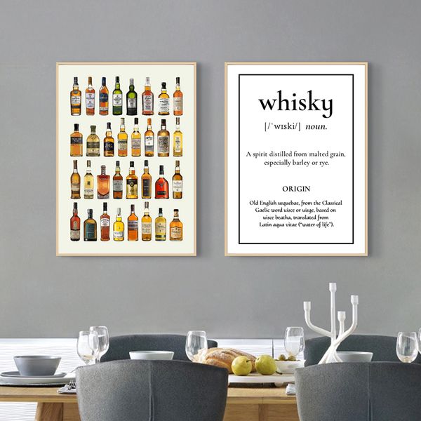

wine wall art canvas posters prints , whiskey sake rum brandy gin mescal cider mead wine bar wall decor canvas painting poster