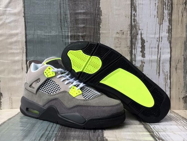 

2020 new 4s space jam grey green leather outdoor shoes men shoes size 40-47