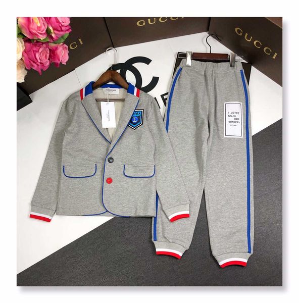 

2019 new children's long sleeve two-piece suit190814#02, White