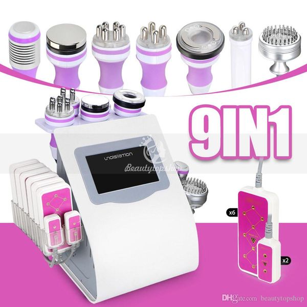 

9 in 1 lipo laser vacuum ultrasonic rf cavitation cellulite removal body slimming pn micro current beauty salon equipment