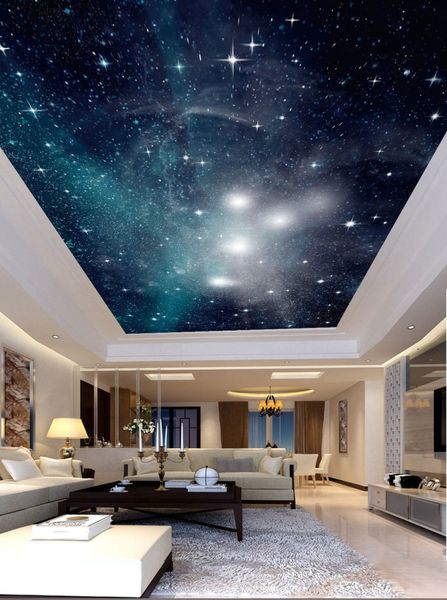 Personalizado 3d foto papel de parede 3d romântico starry céu zenith pintando quarto de criança 3d teto papers decor