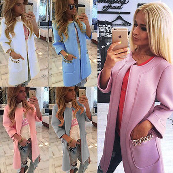 

2015 new style womens ladies coat jacket wrap surcoat winter warm long parka coat outwear jacket size s-xl, Black;brown