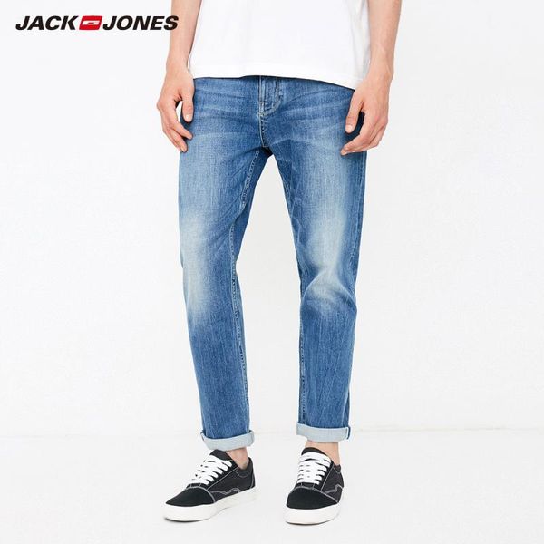 

men's spring stretch harem tapered-leg cropped jeans j|218332542, Blue