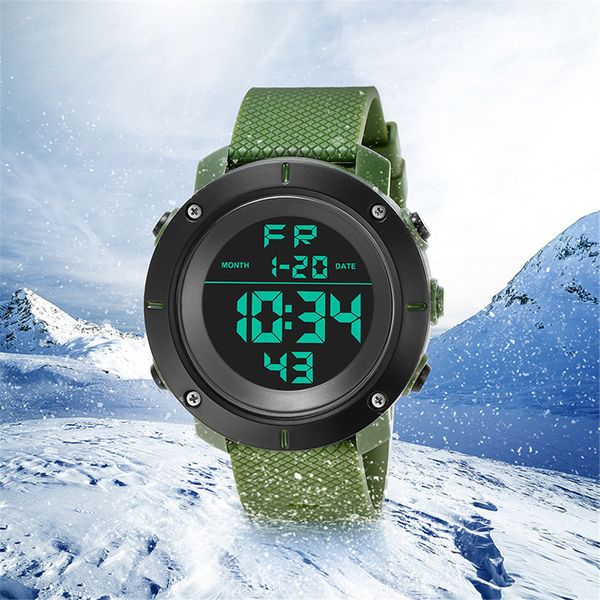 

digital watch waterproof fashion high-end men's 30m waterproof electronic watch series men's mens watches, Slivery;brown