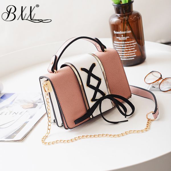 

bxx sac / 2019 fashion autumn winter luxury women's handbags designer joker hit color chain single shoulder crossbody bag zf326