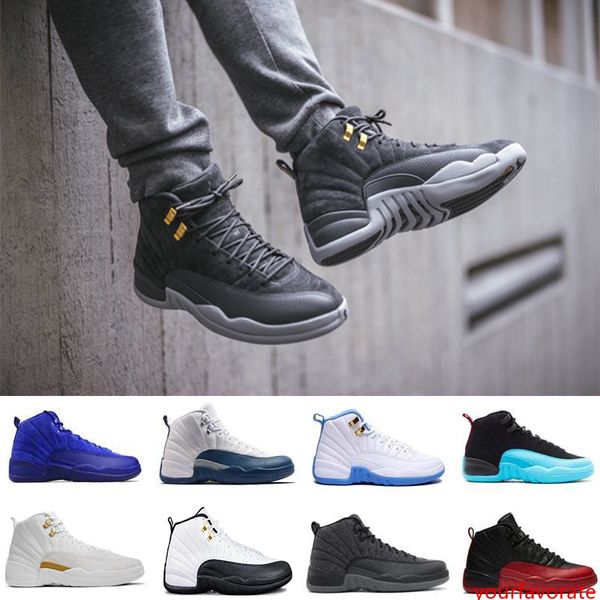 

12 bordeaux basketball shoes men sport shoe bordeaux 12s dark grey white sports athletic trainers sneakers 41-47