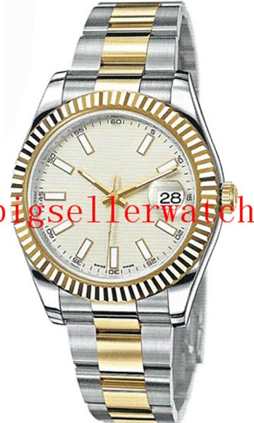 

luxury mens watches 41mm datejust 116333 date 18k gold & steel movement automatic mens watch wristwatch, Slivery;brown