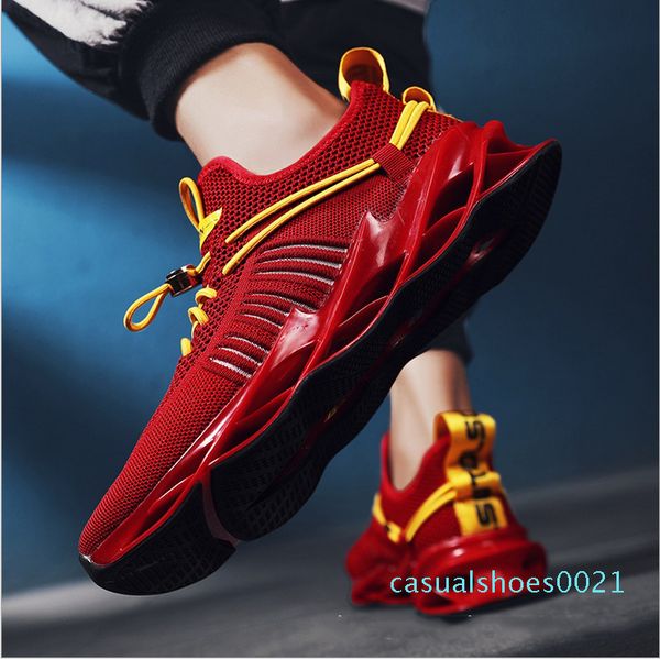 

2020 новая марка мужчины дышащий вскользь ботинки черные белые красные модные мужские тренер мужчин спортивные спортивные тапки размер 40-44, Black