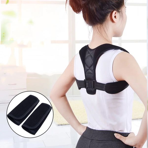 

2019 back belt adjustable posture corrector child shoulder humpback strong pulling force not easy to deform, Black;gray