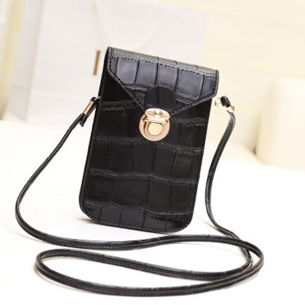 

2020 new women's shoulder bag vertical square mobile phone bag retro fashion coin purse solid color mini ladies messenger