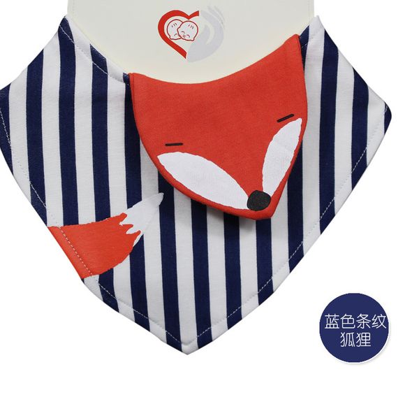 

cartoon baby bibs character animal print baby bandana bibs double layers cotton towel infant scarf