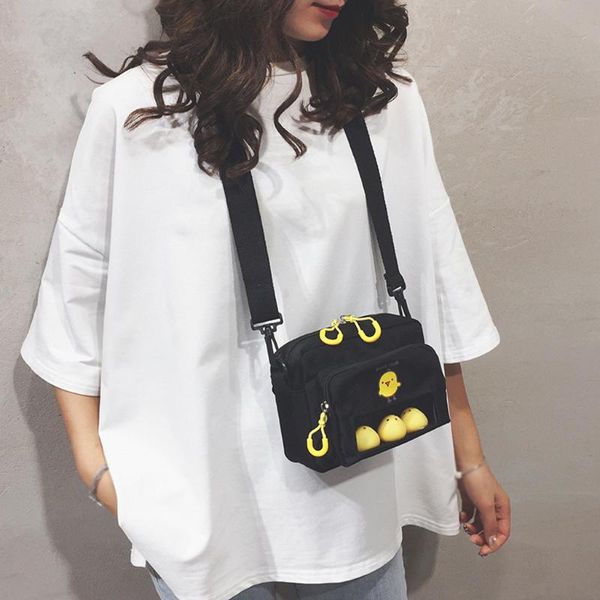 

square bags for women 2020 transparent cute pig messenger bag wide band canvas shoulder bag female crossbody bags for women new