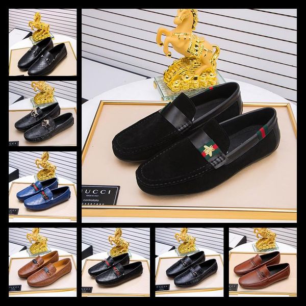 

a1 luxury hockenheim g designer dress shoes black brown leather casual loafers gentleman slip on pointed oxford shoes with box
