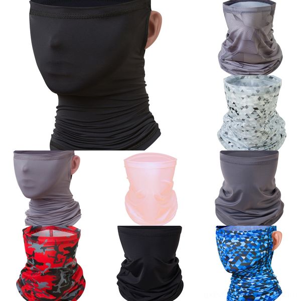

db6c4 mask scarf women silk chiffon scarf outdoor windproof half face dust veil sunshade masks handkerchief party masks, Black