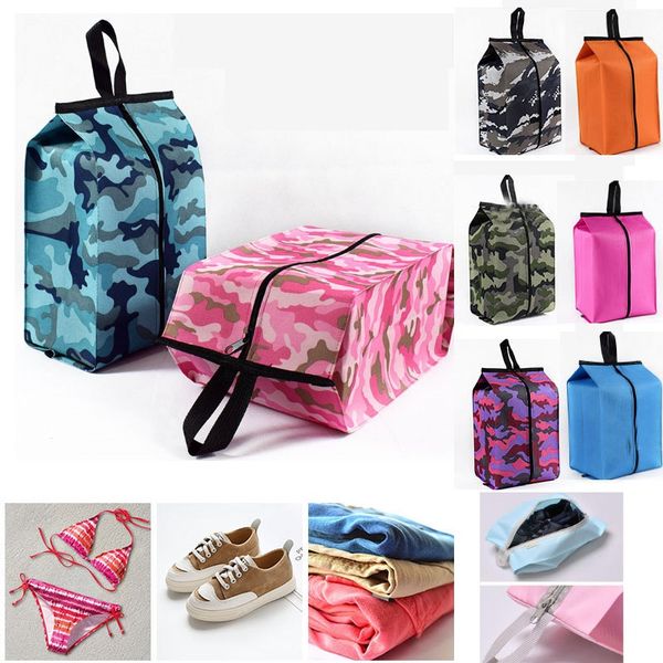 

new portable shoes bags cosmetic bag camouflage folding waterproof travel wash bag furnishing dust of finishing home sundries bags fa2019
