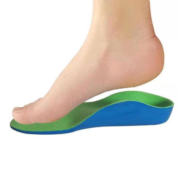 

1 pair gait correction relieve pain ergonomic pad cushion flat foot orthopedic insoles comfortable arch support children, Black