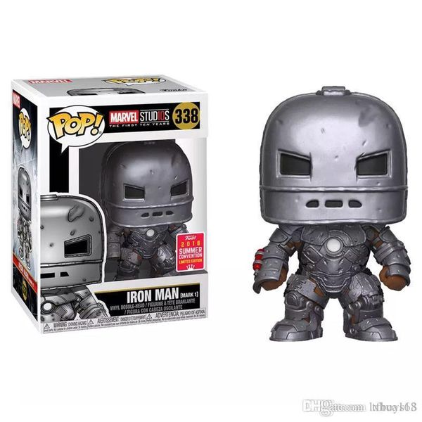 

xmas gift new brandnew 2019 brand new funko pop action figures iron man 338# funko toy doll hand toys for chrostmas party supply