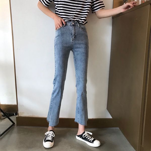 

navy blue harlan combing jeans female k