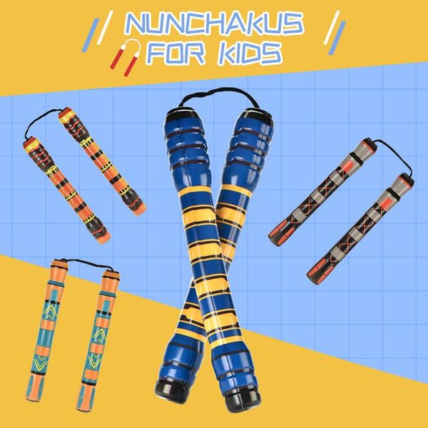

martial arts nunchakus chinese kung fu toys kids rope chains nunchaku children safe nunchucks for beginners training wu shu tool 05