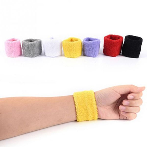 

1pc indoor outdoor sport warm towel sweatband wristband basketball badminton wrist protector running brace wrist guard, Black;red