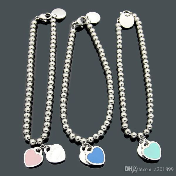 

мяч двойной сердце кулон браслет для женщин капельное масло покрытием платиновый браслет ювелирные изделия, Golden;silver