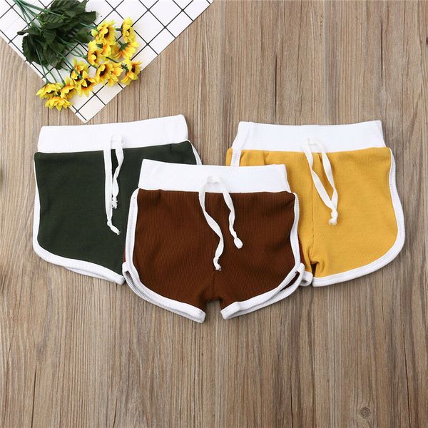 

2019 summer short fille cotton baby shorts knitting yellow shorts toddler girls kids baby girl casual kids beach clothes, Black