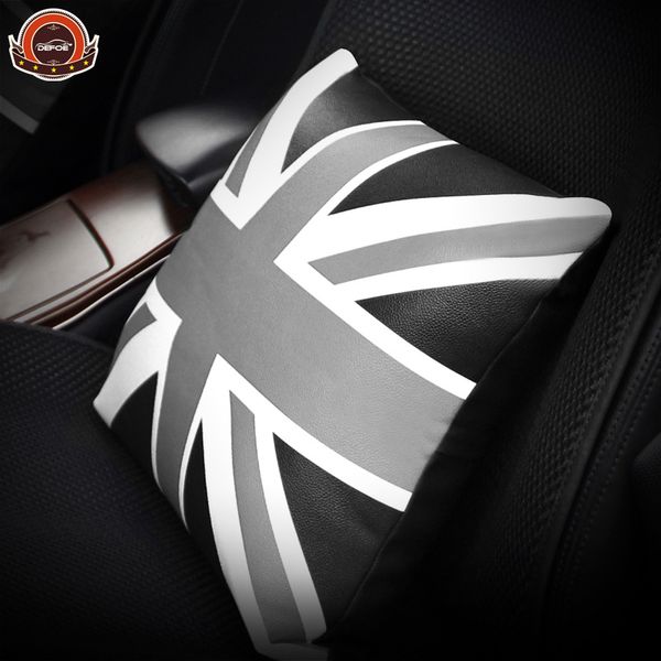 

creative british style car seat support m flag leather car pillow seat cushion home double use ing