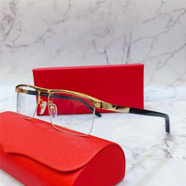 

luxury new top модельер оптические очки 4567598 ретро металл прозрачный объектив для животных урожай классический clear очки площади кадра, White;black