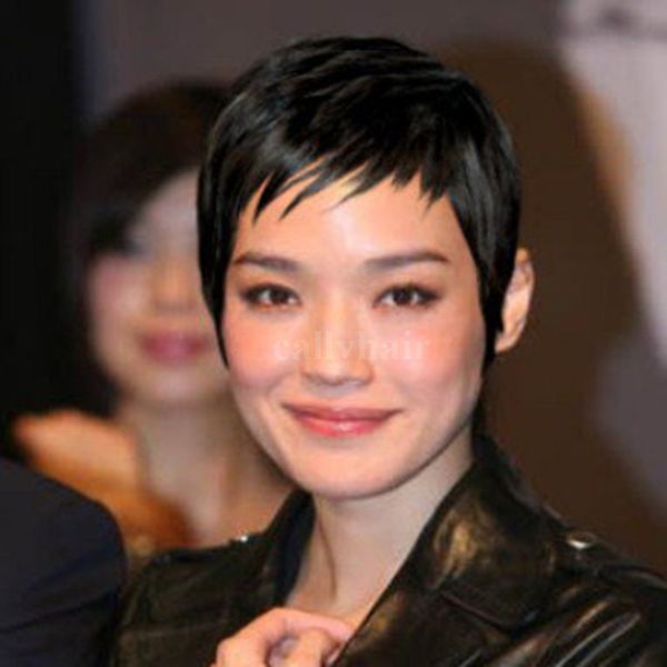 Burmese Hair Pixie Cut Wigs African American Glueless Short Hair