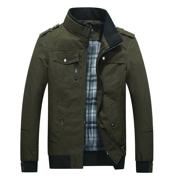 

2018 men's new casual thick jacket multi-pocket mandarin collar men coat comfortable mens jackets mwj1722, Black;brown