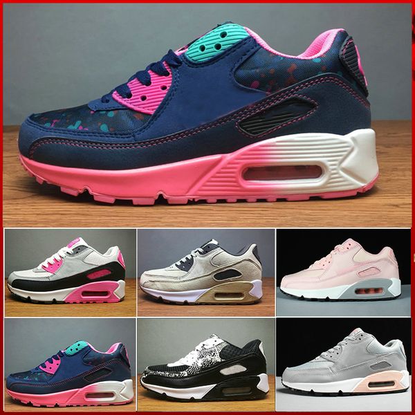 

2019 classic 90S training comfortable ladies Casual shoes sneakers air cushion brand trend personality black sneakers white red size35-39