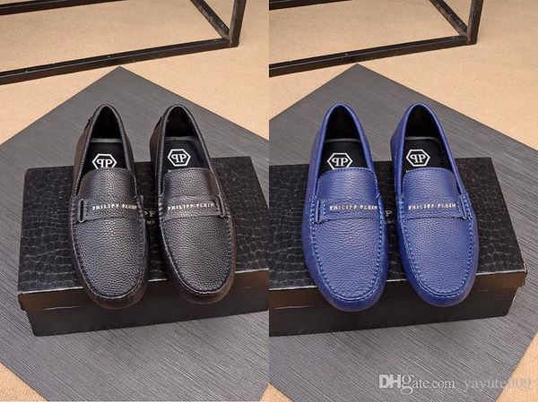 

a4 9 style luxury design wedding shoes high genuine leather fashion casual business dress shoes men printing sneakers original box