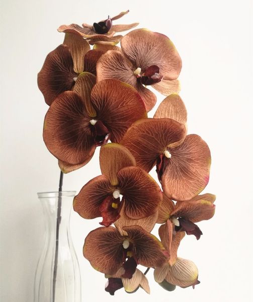 6 pcs Moth Orchids Phalaenopsis Orquídea Grande Orquídea Cabeça de Flor 10 cabeças / Peça 4 Cores para o Casamento Decorativo Flores Artificiais C18112601