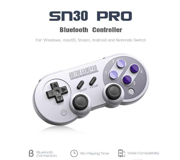 8Bitdo SN30 Pro/SF30 Pro Bluetooth Gamepad Wireless Game Controller with Joystick for Windows Android Steam Nintendo Switch