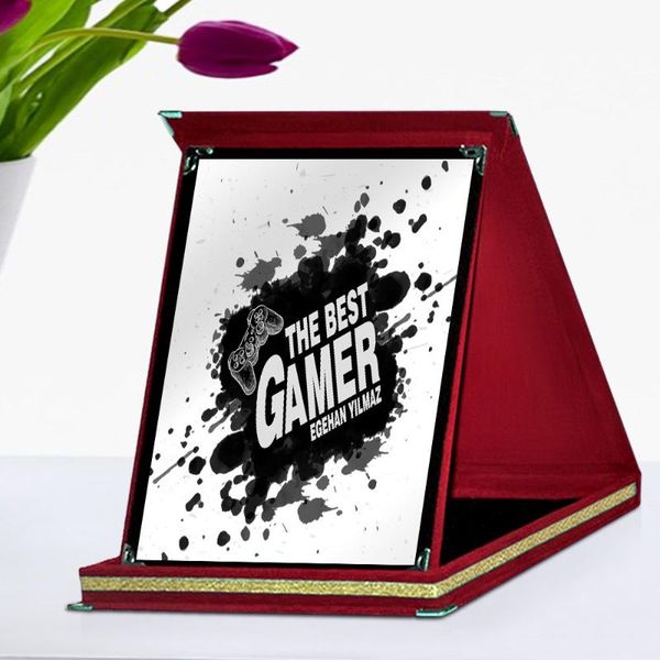 

personalized player red plaque award-2