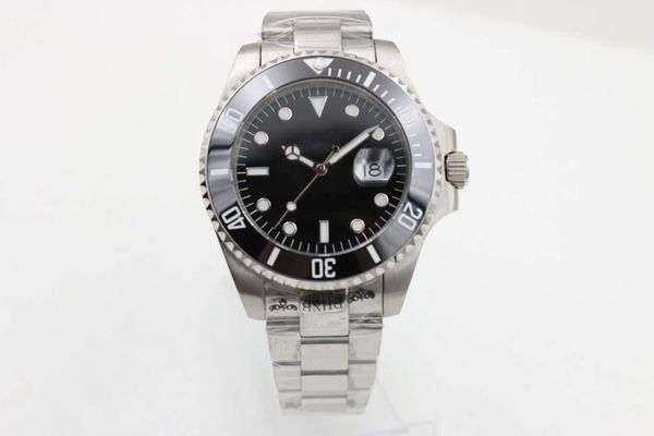 

116610ln men luxury wristwatch black ceramic rotating bezel sapphire glass stainless steel trap dive automatic watches men, Slivery;brown