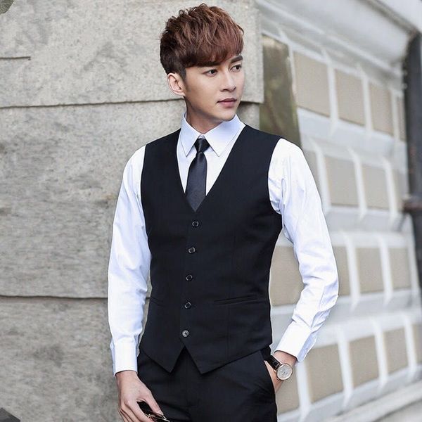 

однобортный костюм без рукавов мужчины blazer офис куртки мужчины лето blazer trajes hombre casuales куртка формальное kk50xx, White;black