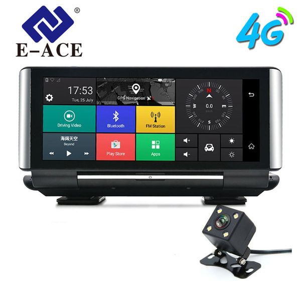 

e-ace e01 car dvr gps 4g navigation tracker 7" android 5.1 car camera wifi 1080p adas video recorder for tourism navigators