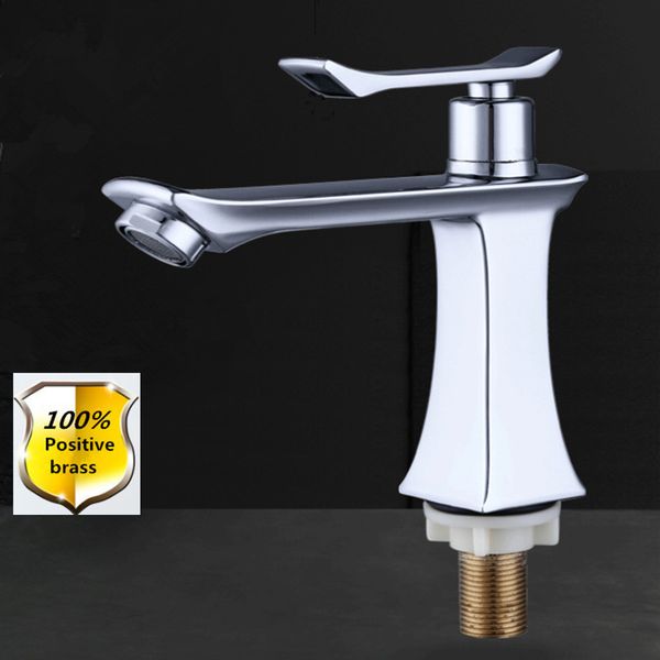 

jamuwy modern new wash basin faucet single cold faucet single hole handle copper