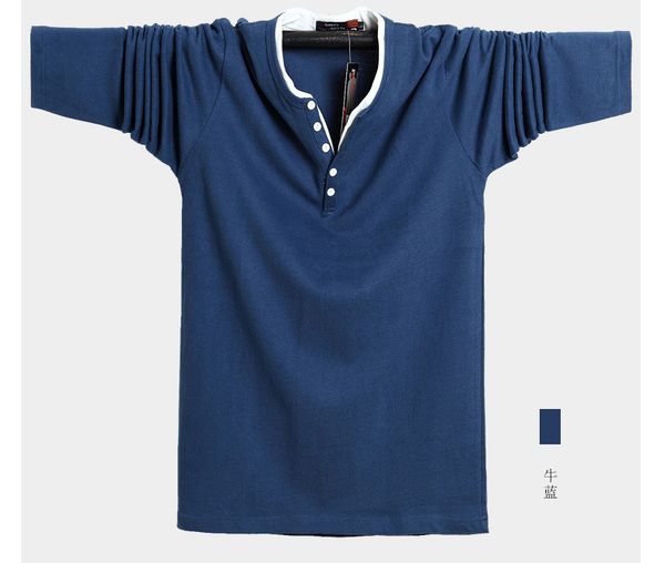 

6xl mens плюс размер tshirts сплошной цвет с длинным рукавом сплошной цвет мода стиль homme одежда solid color 2020 новый повседневная одежд, White;black