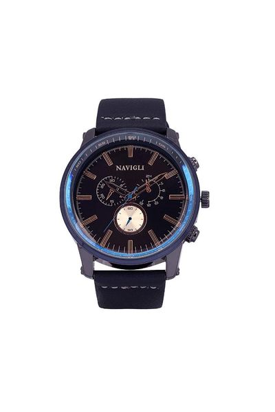 

navigli male clock 717608, Slivery;brown