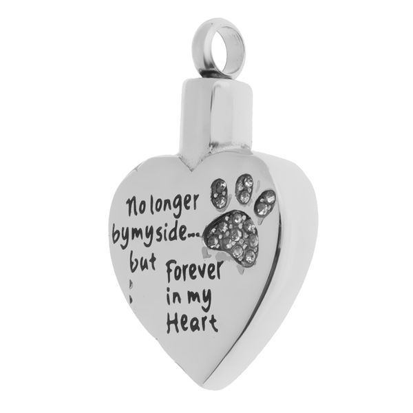 

stainless steel forever in my heart urn ashes pendant memorial cremation, Silver