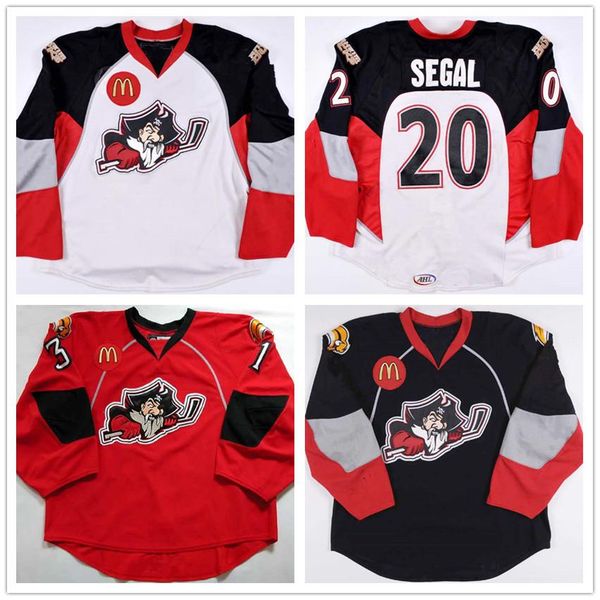 

пользовательское vintage ahl майкл костко portland pirates хоккей джерси джеральд coleman джон decaro вышивание прошитой любой номер вашего, Black