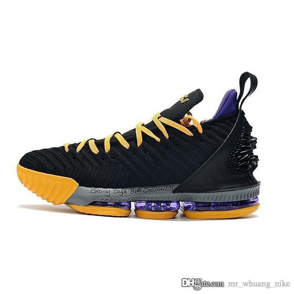 lebron 16 negro con dorado