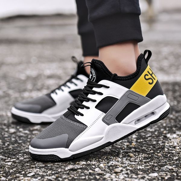 

olomm sneakers shoes air cushion lightweight breathable sneakers spring fashion men shoes, Black