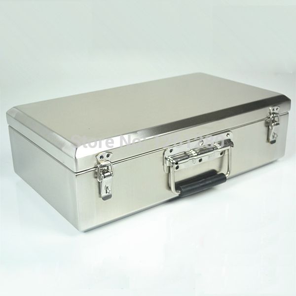 

portable stainless steel toolcase home storage box tools packaging tool case tool equitment box