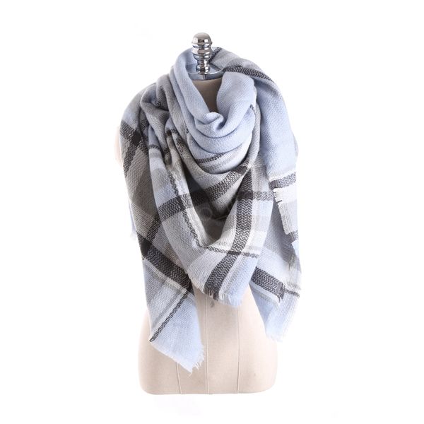 

lattice scarves square girls blankets neckerchief wraps 140*140cm plaid shawl scarf fringed pashmina winter grid neck ljja2773 pcbpx, White;black