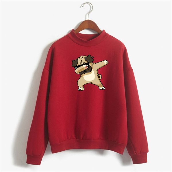 

europe and america women's dress selling selling puppy printed hoodie hooded, Black